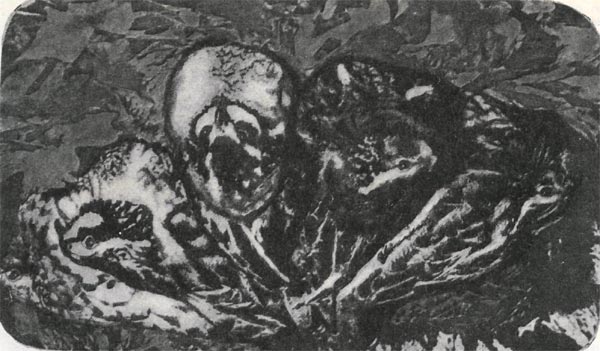 Эта  фотография документально удостоверяет врожденную повадку виргинских  перепелов устраиваться  на  ночлег тесным  кругом  — головами  наружу, хвостами внутрь.